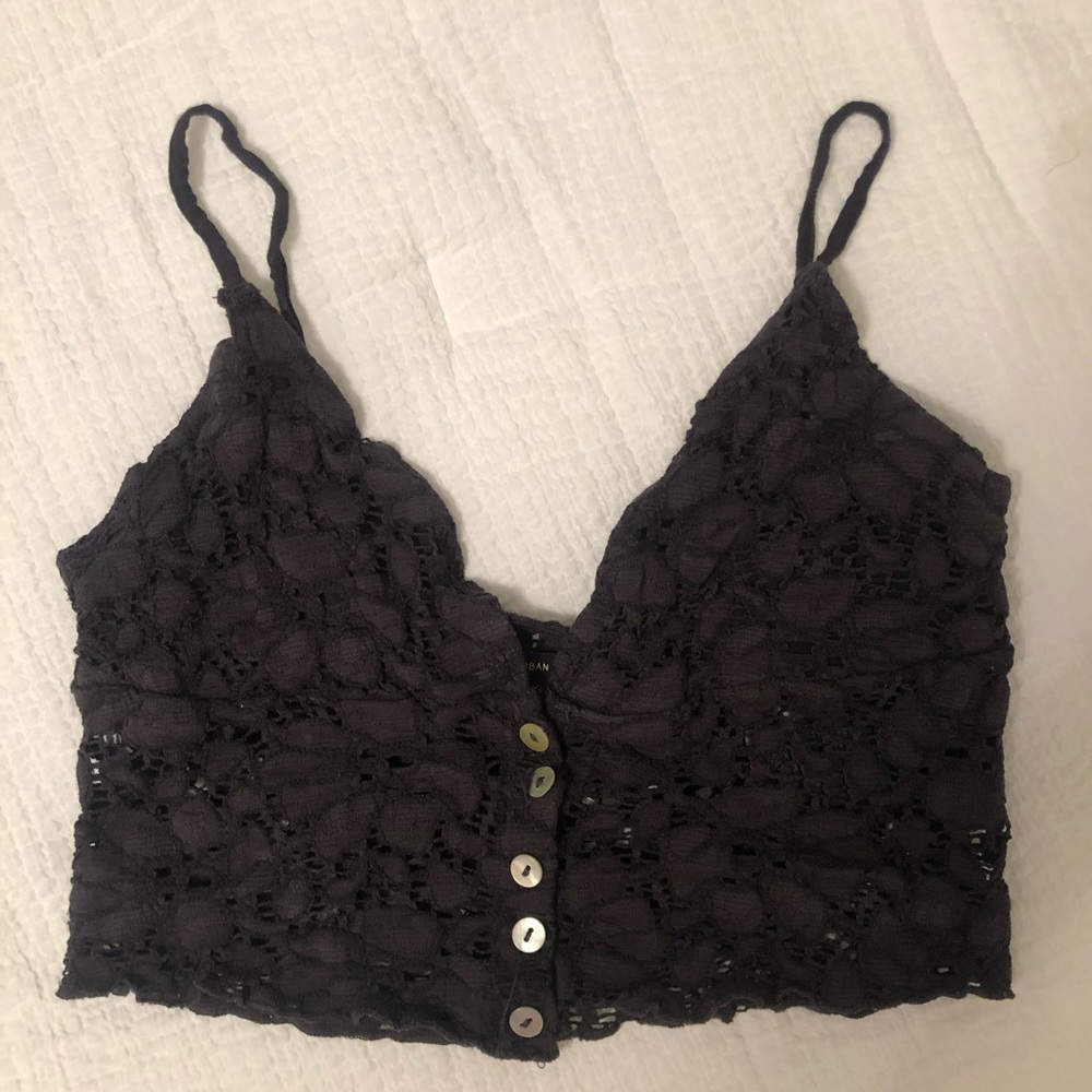 Urban Outfitters Black Lace Tank Top